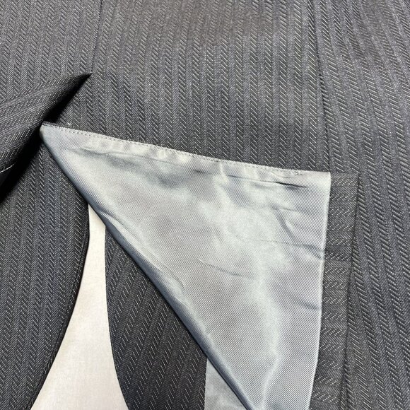 Marc by Marc Jacobs gray and blue striped mens 100% wool blazer size medium USA - Picture 16 of 16